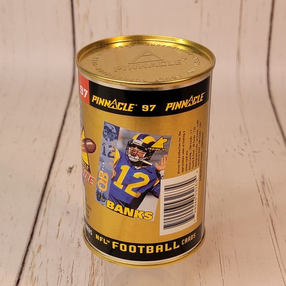 Pinnacle "97 Tony Banks Football Cards in a Can Gimmick Real Can Swaled NIP - Picture 4 of 7